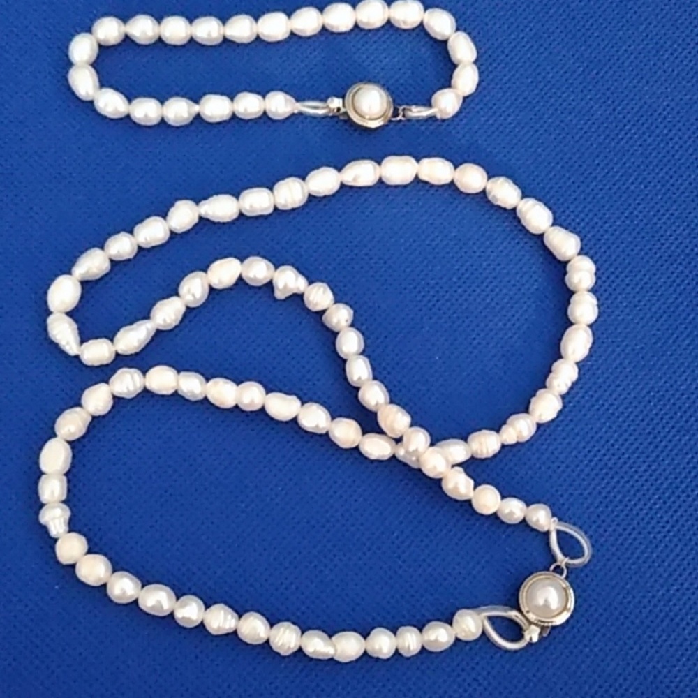 Vintage Baroque Fresh Water Pearl Jewelry Set